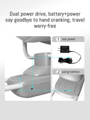 Balançoire électrique pour bébé avec télécommande et Bluetooth GRIS