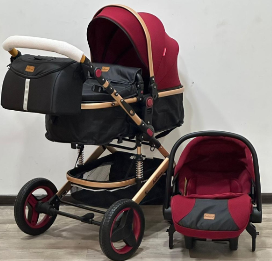 Poussette Urbaine Belecoo Réversible Originale Avec Sac et Maxi Cosi 3 en 1