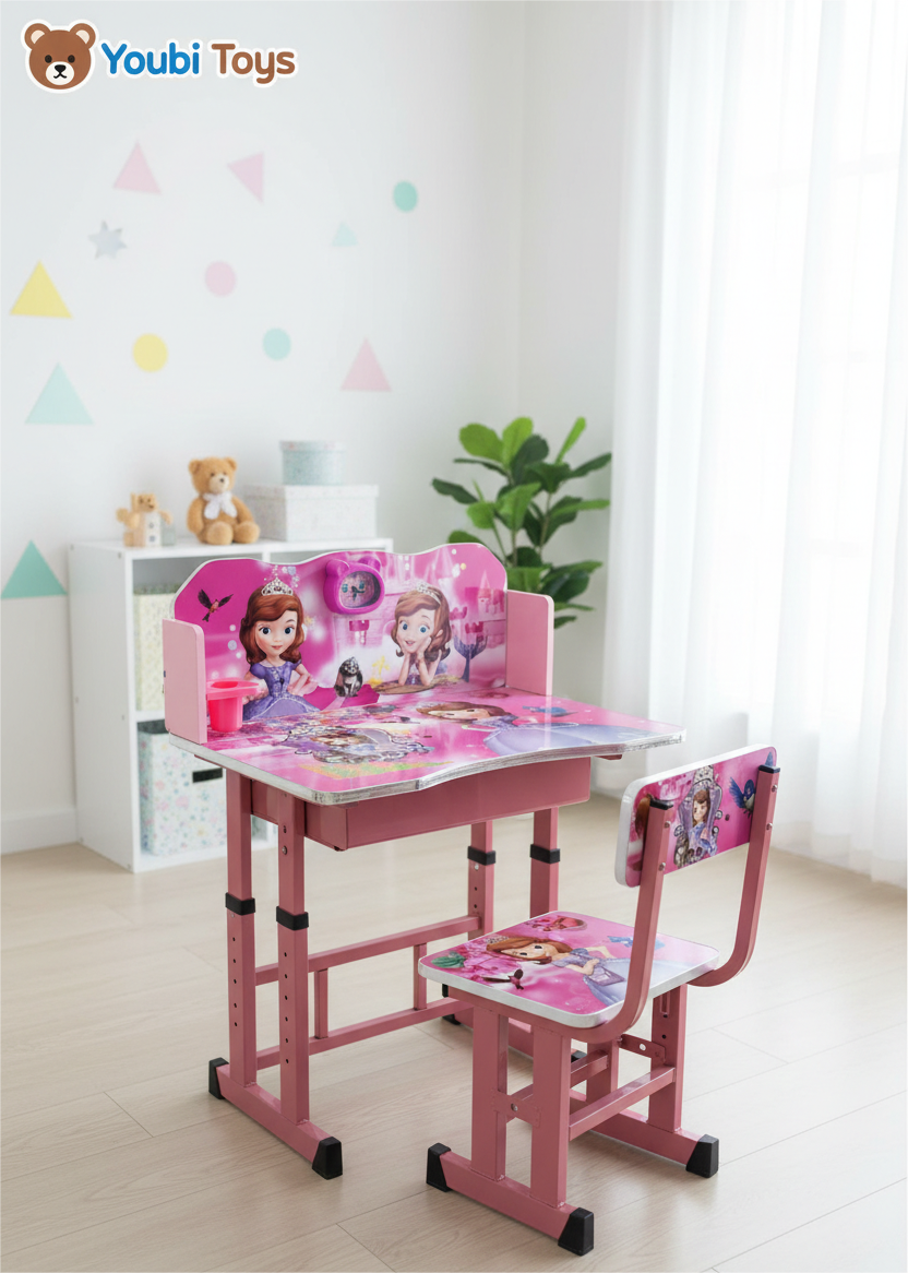 Pack Bureau & Chaise Scolaire Youbi Toys – Édition Spéciale Princesse Sofia