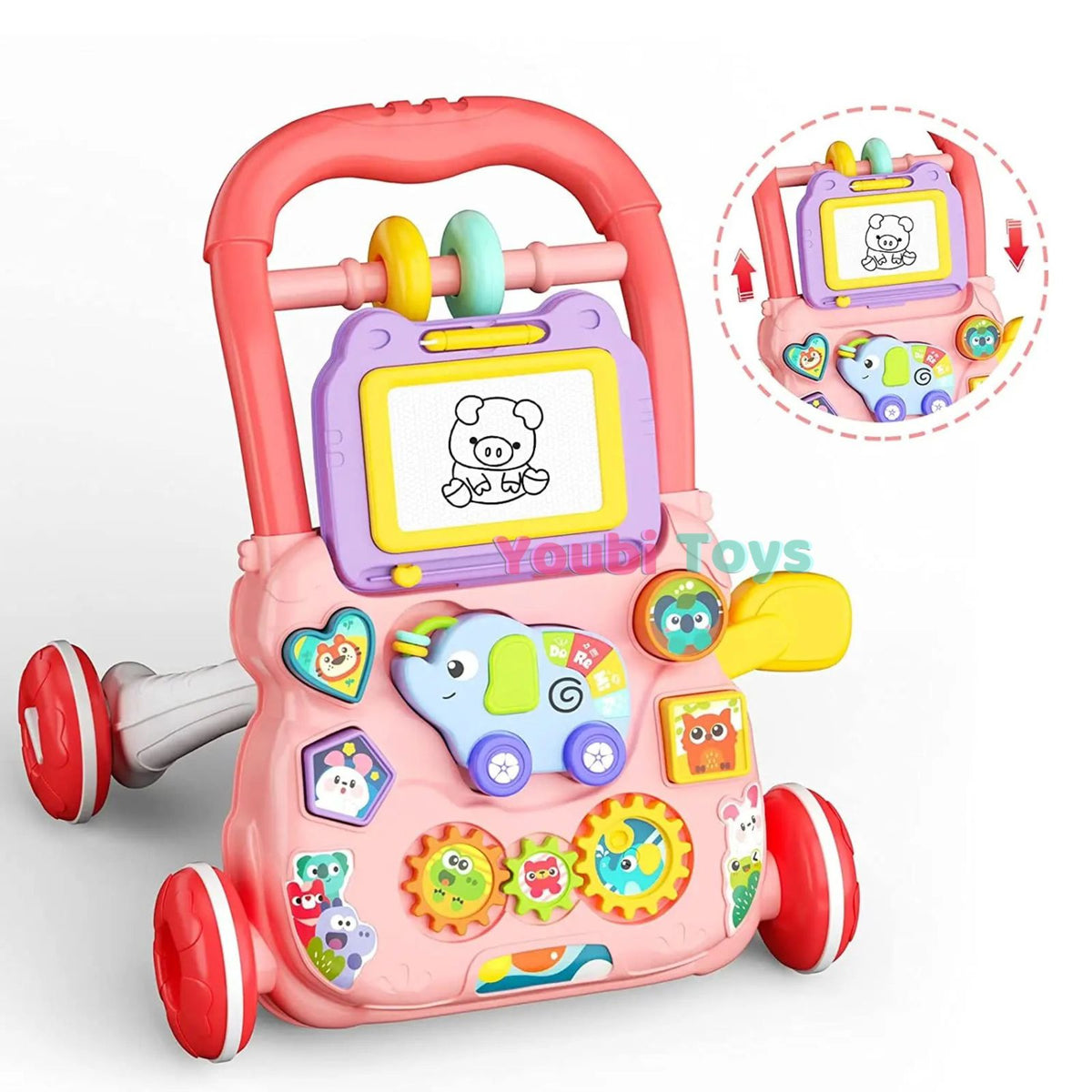 Trotteur pour bébé 2 en 1 ROSE