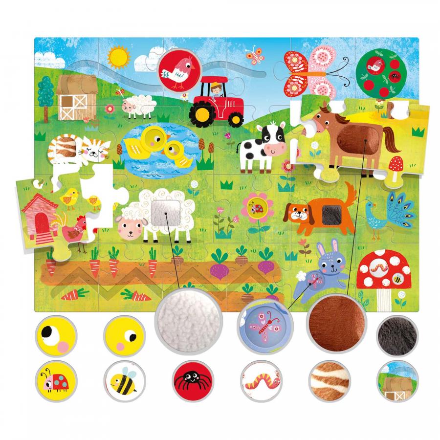 Tactile Puzzle Montessori headu