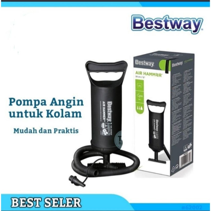 Bestway 62003 Pompe à air Air hammer 2 X 910 cc 36 cm, 3 embouts