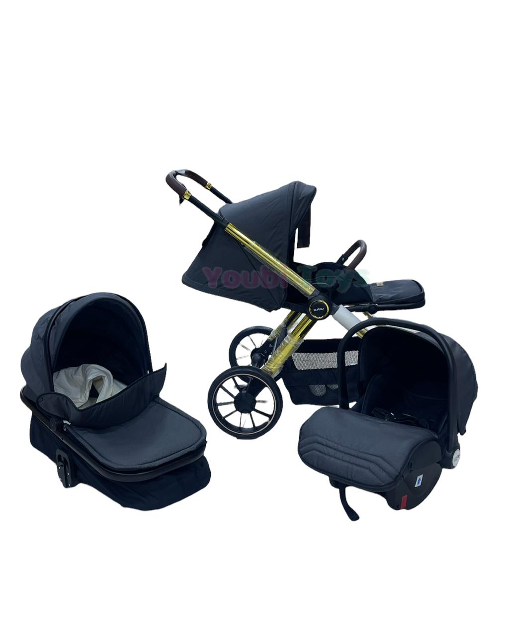 BURBAY-poussette de bébé 3 en 1 |de lux poussette avec siège d'auto ,landou et sac