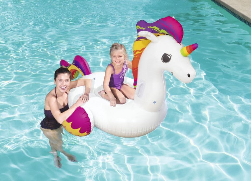 Bestway 41114 Bouée XL chevauchable Licorne 150 x 117 cm