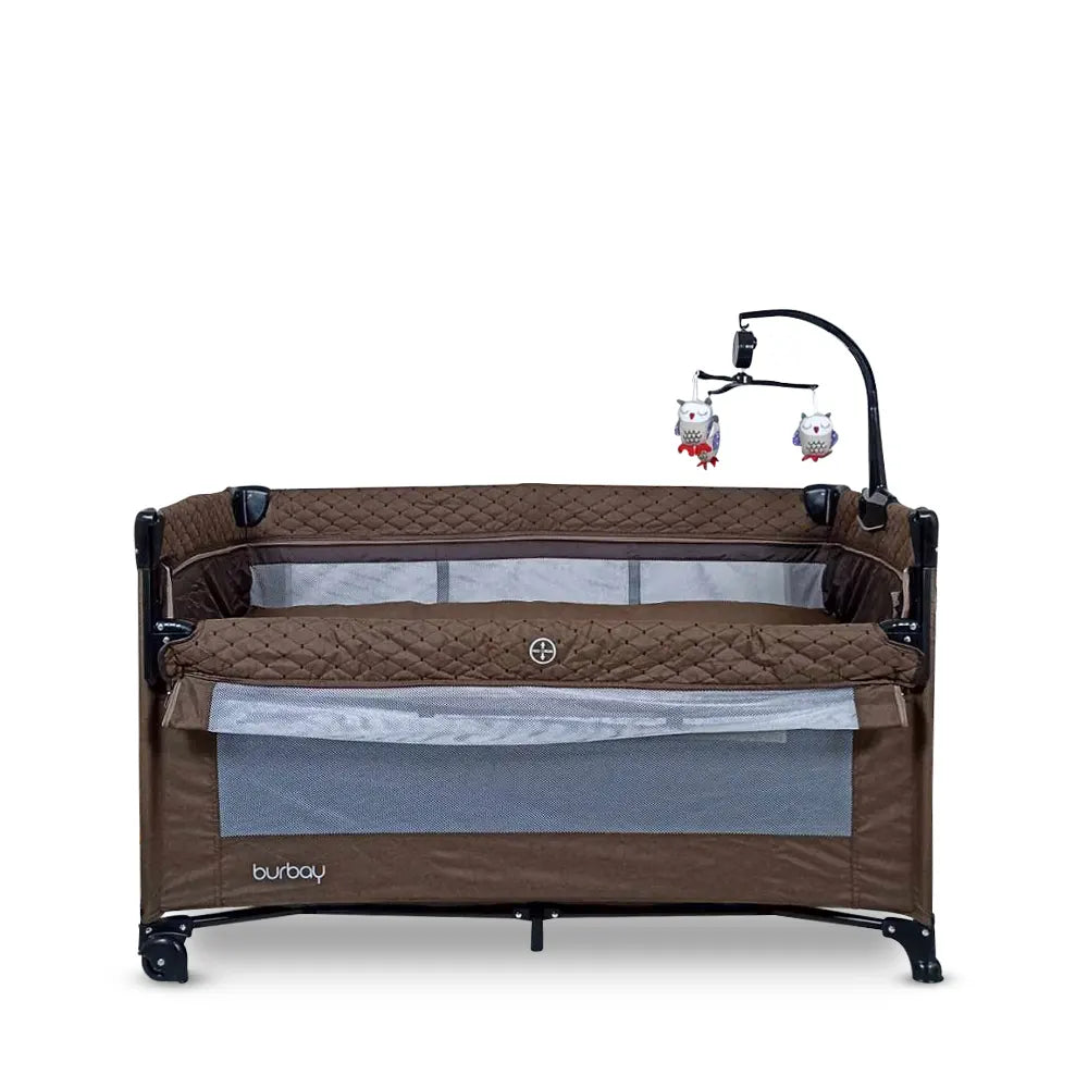 Lit bébé de voyage portable Burbay (Marron)