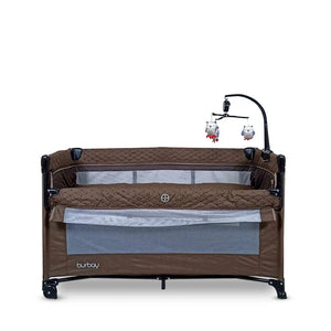 Lit bébé de voyage portable Burbay (Marron)