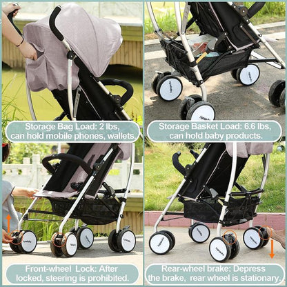 poussette bébé légère CyneBaby BEIGE