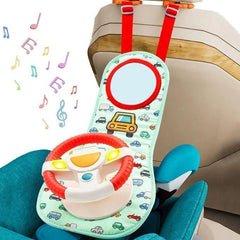 Volant sonore pour siège d'auto Jouet pour bébé avec lumières et musique