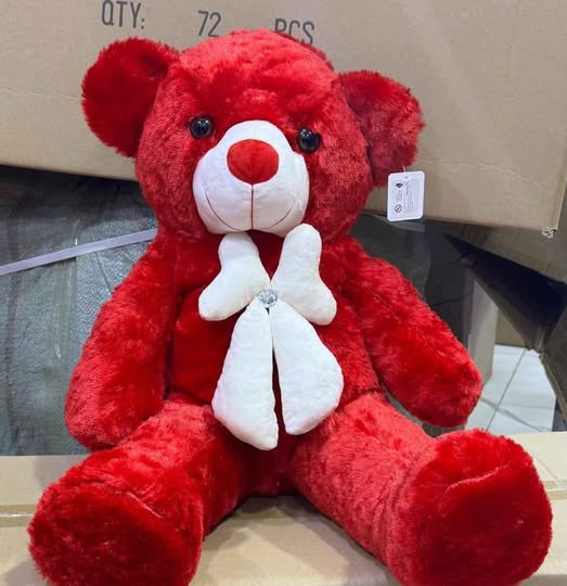 Peluche ourson rouge tout doux