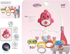 Mobile Musical Cloche de Lit Bébé - Jouets doux et apaisants pour l'heure du coucher - Couleur Rose ET Bleu