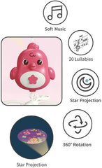 Mobile Musical Cloche de Lit Bébé - Jouets doux et apaisants pour l'heure du coucher - Couleur Rose ET Bleu