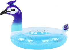 Bouée Gonflable Paon Bleu Transparent
