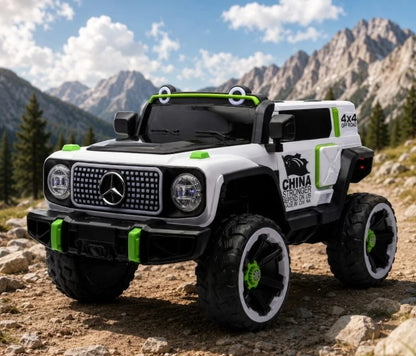 Mercedes Électrique Enfant Blanche et Verte