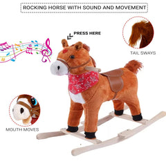 Mini cheval pour enfants avec musique marron