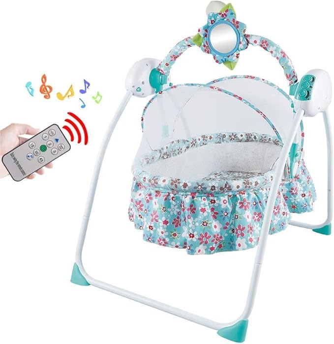 Berceau Électrique pour Bébé avec Télécommande Intelligente