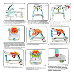 Huanger Multifunction Walker 4 en 1 – Trotteur bébé évolutif – 6 mois+