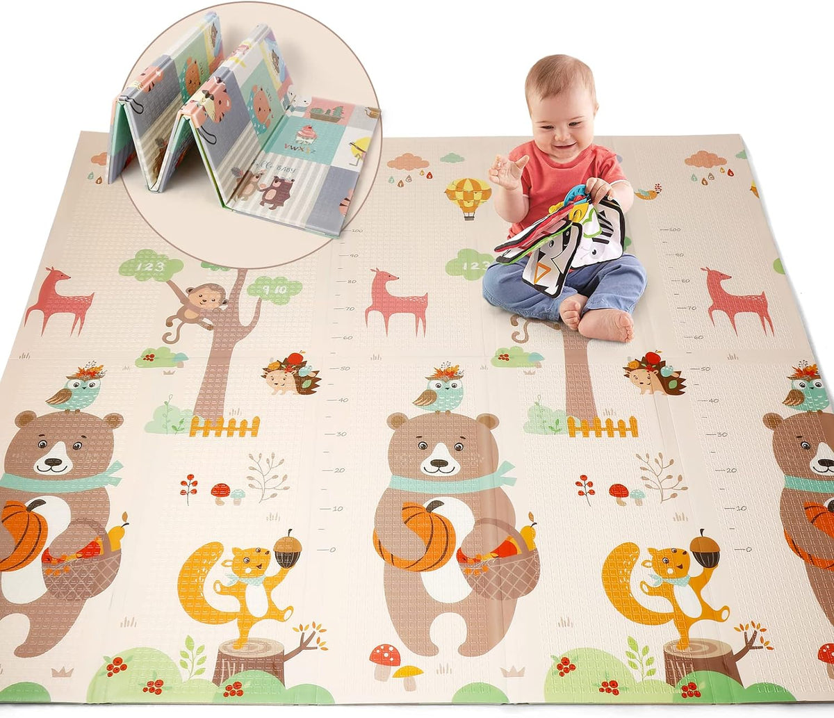 Tapis en mousse XPE antichoc pliable 1m80 x 2m