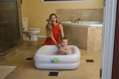 Bestway 51116 Baignoire gonflable carrée pour bébé Fluo 86 x 86 x 25 cm