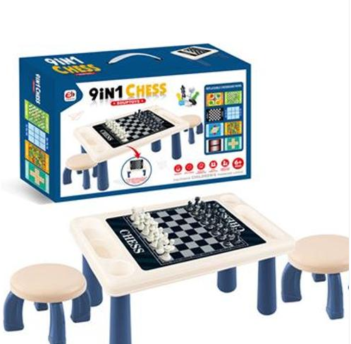 Jeu d’échecs 9-en-1 pour enfants – Coffret éducatif et ludique