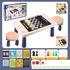 Jeu d’échecs 9-en-1 pour enfants – Coffret éducatif et ludique