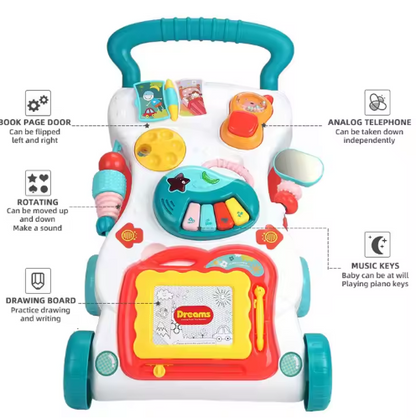 Trotteur multifonction pour bébé avec lumière et musique