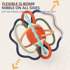 Jouets éducatifs colorés en caoutchouc souple, balles en caoutchouc, blocs souples pour bébé
