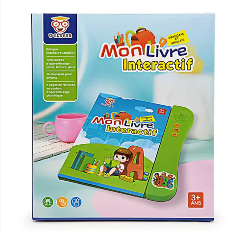 Livre électronique interactif 2 en 1 pour enfants et Parents, apprentissage électronique, livre sonore parlant, jouet