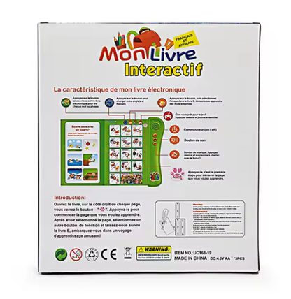Livre électronique interactif 2 en 1 pour enfants et Parents, apprentissage électronique, livre sonore parlant, jouet