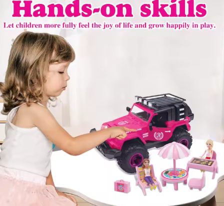 Mini poupée en plastique rose, voitures, belle fille, mode camping, ensemble de jeu, jouet