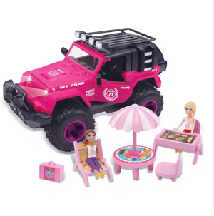 Mini poupée en plastique rose, voitures, belle fille, mode camping, ensemble de jeu, jouet