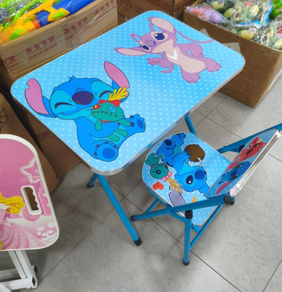 Pack Bureau & Chaise Pliable Youbi Toys – Édition Spéciale Stitch & Angel