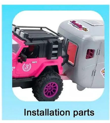 Coffret Jeep d'Exploration avec Poupée et Animaux : Son & Lumière
