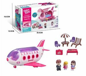 POUPÉES AVEC AVION ET ACCESSOIRES