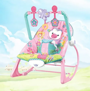 Balancelle Transat bébé électrique avec Vibrant et Musical - Rose - 0 à 3 ans - Respirant Et Confortable