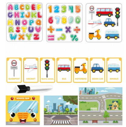 Jeu de peinture de cartes de circulation magnétiques éducatives