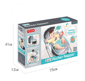 Bébé Rocker Napper 3 en 1 – Vibration, Musique & Lumières