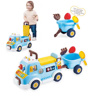 Jouet multifonctionnel pour voiture à conduire avec équipement de sable pour enfants