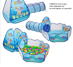 tente et Tunnel, jeu d'intérieur, océan pour enfants
