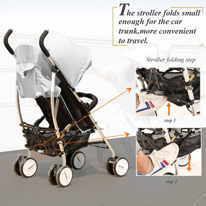 poussette bébé légère CyneBaby Gris