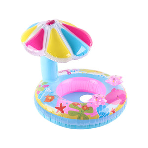 Bouée Bébé Gonflable avec Siège & Parasol Palmier – Protection & Amusement