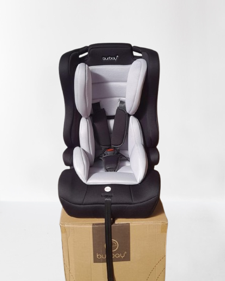 Siège Auto Burbay – Design Classique (Gris &amp; Blanc)