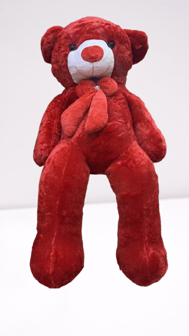 Peluche ourson rouge tout doux 140cm