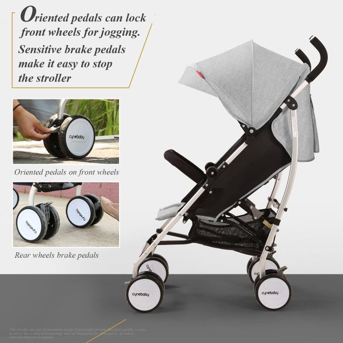 poussette bébé légère CyneBaby Gris