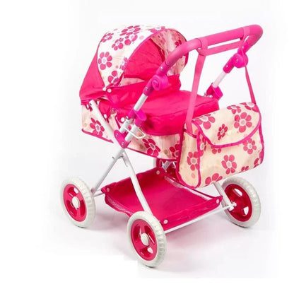 Poussette Jouet pour Poupée avec Panier et Sac