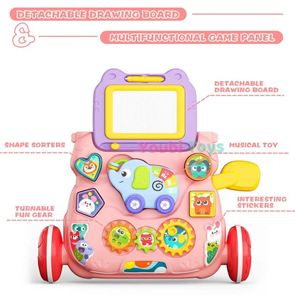 Trotteur pour bébé  2 en 1  ROSE