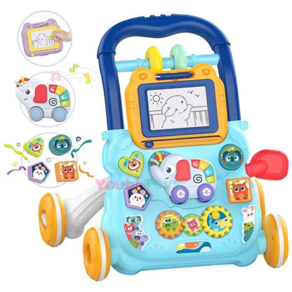 Trotteur pour bébé  2 en 1  BLEU
