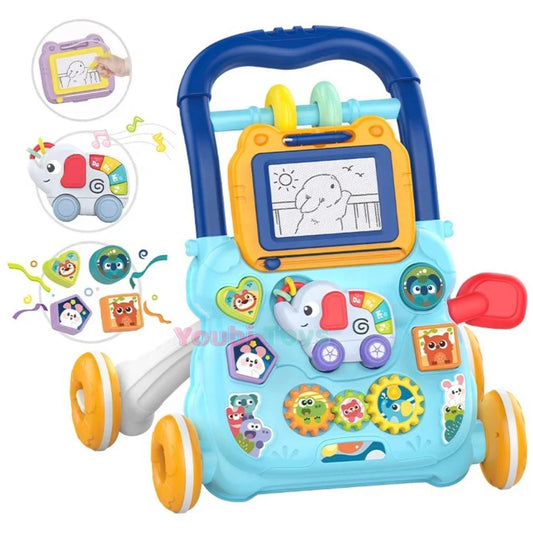 Trotteur pour bébé  2 en 1  BLEU