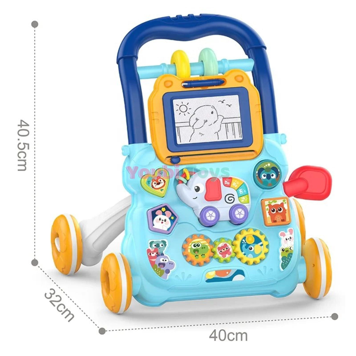 Trotteur pour bébé  2 en 1  BLEU
