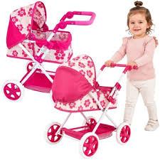 Poussette Jouet pour Poupée avec Panier et Sac