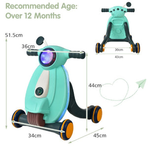 chariot d'éducation précoce coloré mignon bébé scooter